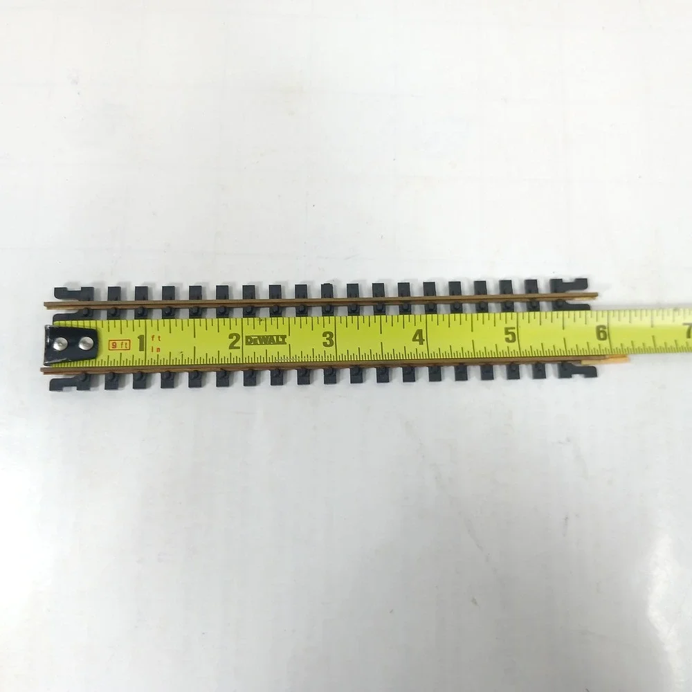 Atlas Snap-Track HO Scale 6 Inch Straight Track Brass Rail Lot of 4 Black Ties